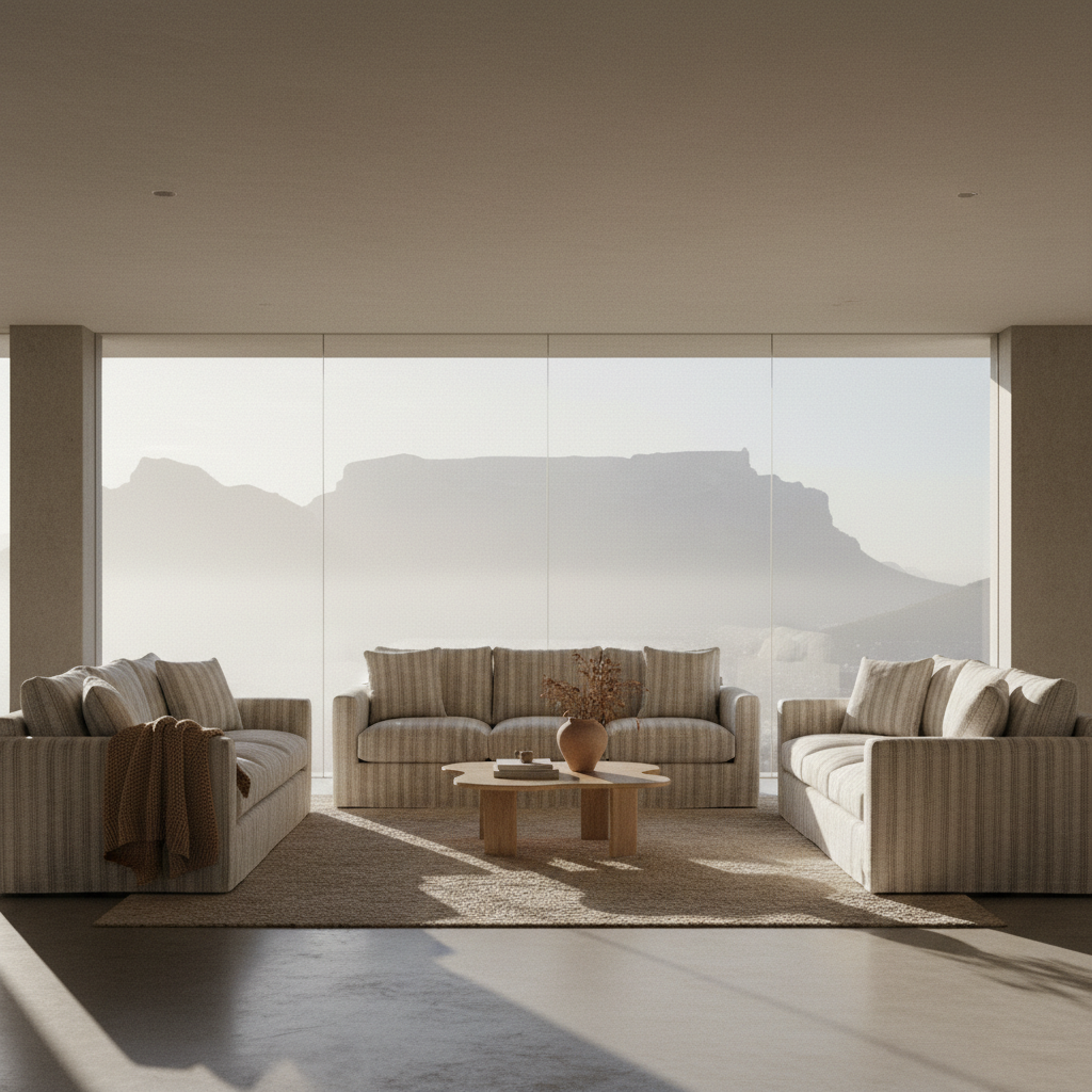 Three Jungs in natural linen — a recent specifier build for an Atlantic Seaboard family home.