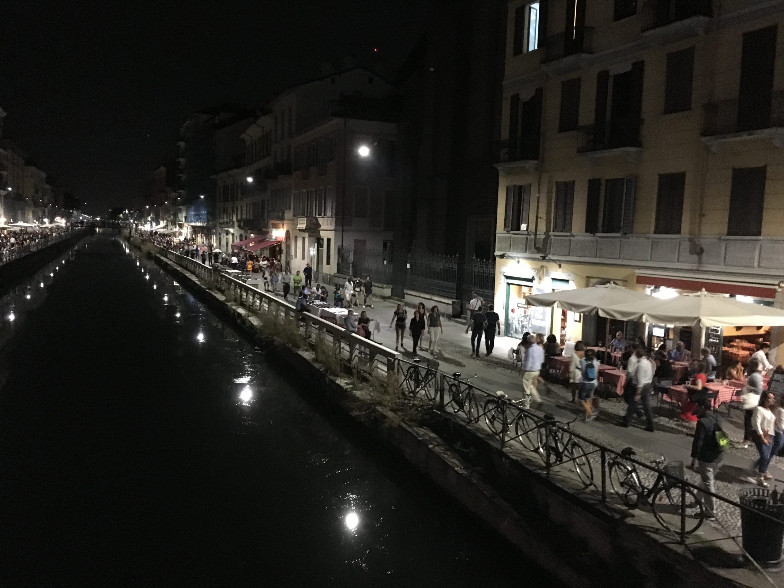 Milan at night, 1970
