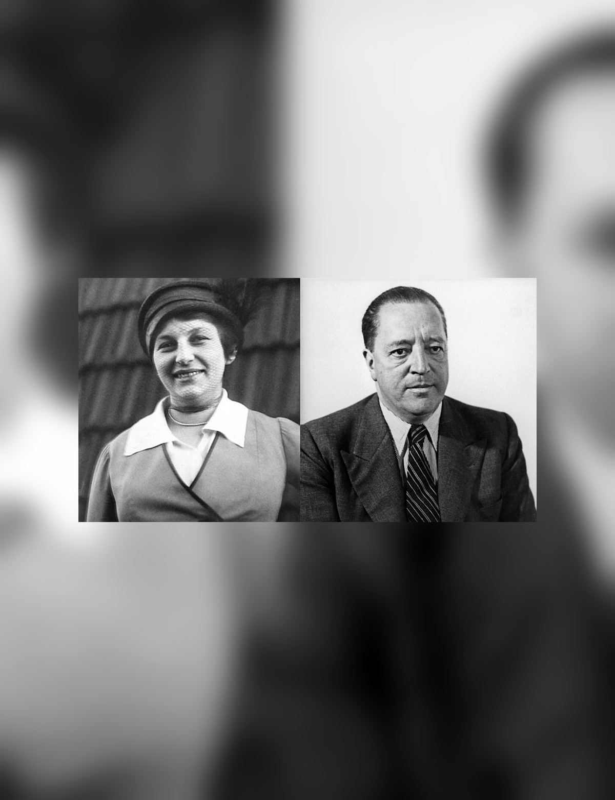 A black-and-white portrait composition. AI-generated image for illustration purposes.