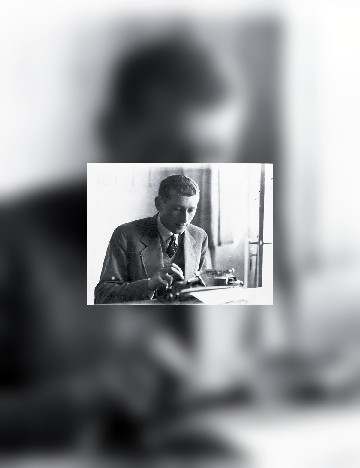 A black-and-white portrait composition. AI-generated image for illustration purposes.