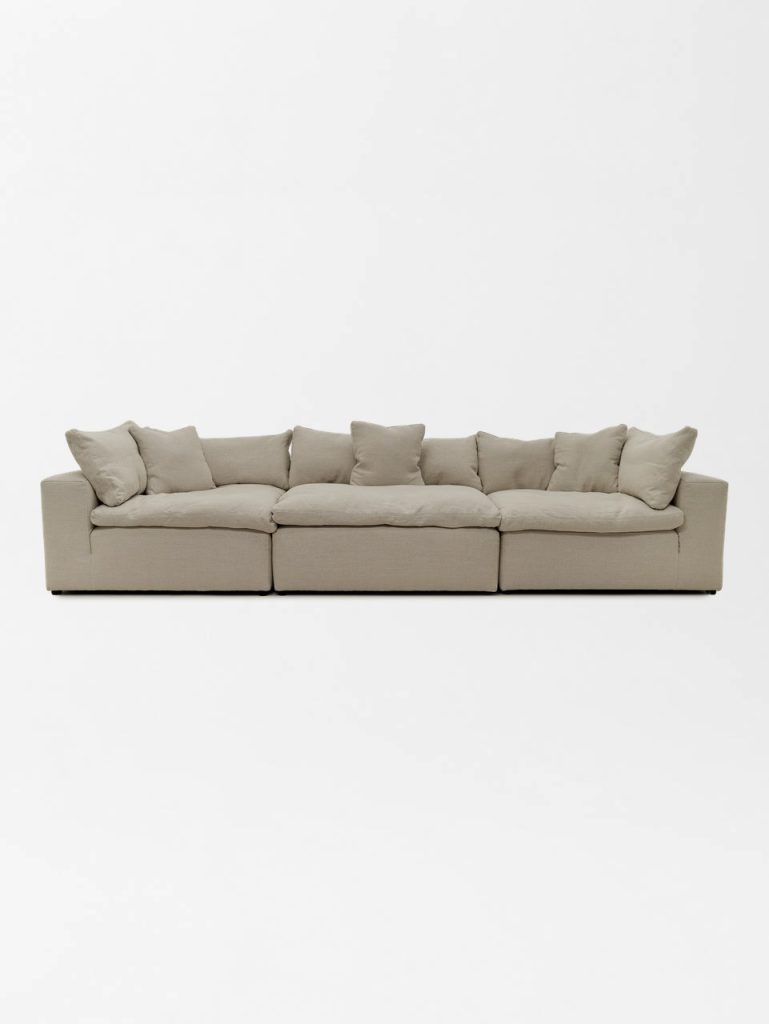 Miami 3 Div Sofa - front view Miami 3 Div Sofa - front view on a white gradient background