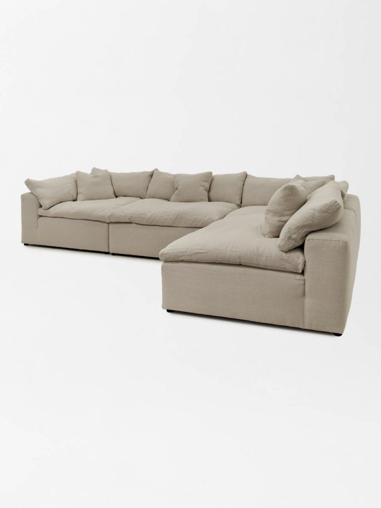 Miami 4 Div Sofa - l-shape view Miami 4 Div Sofa - l-shape view on a white gradient background