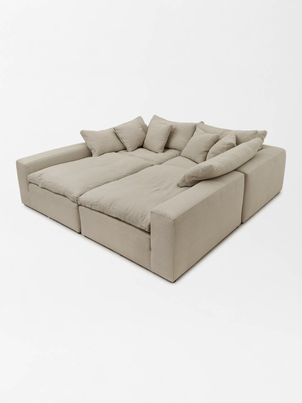 Miami 4 Div Sofa - movie night view on a white gradient background